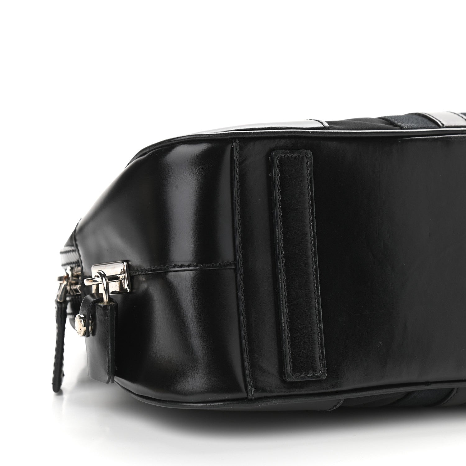 Prada Tessuto Nylon Box Calf Bowling Bag Black 10 of 14
