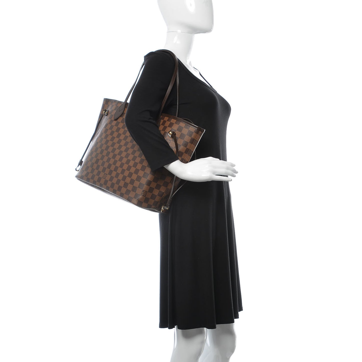 Damier Ebene Neo Neverfull MM Rose Ballerine