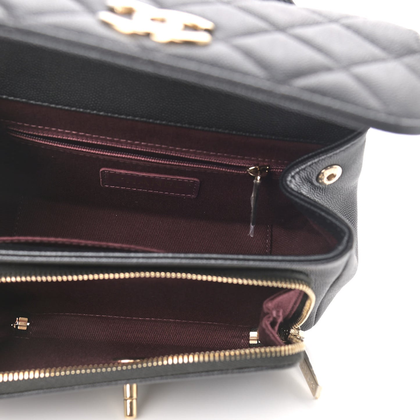 Caviar Quilted Small Business Affinity Flap Black