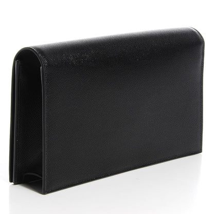 Saint Laurent Grain De Poudre Classic Monogram Clutch Nero Black 3 of 8