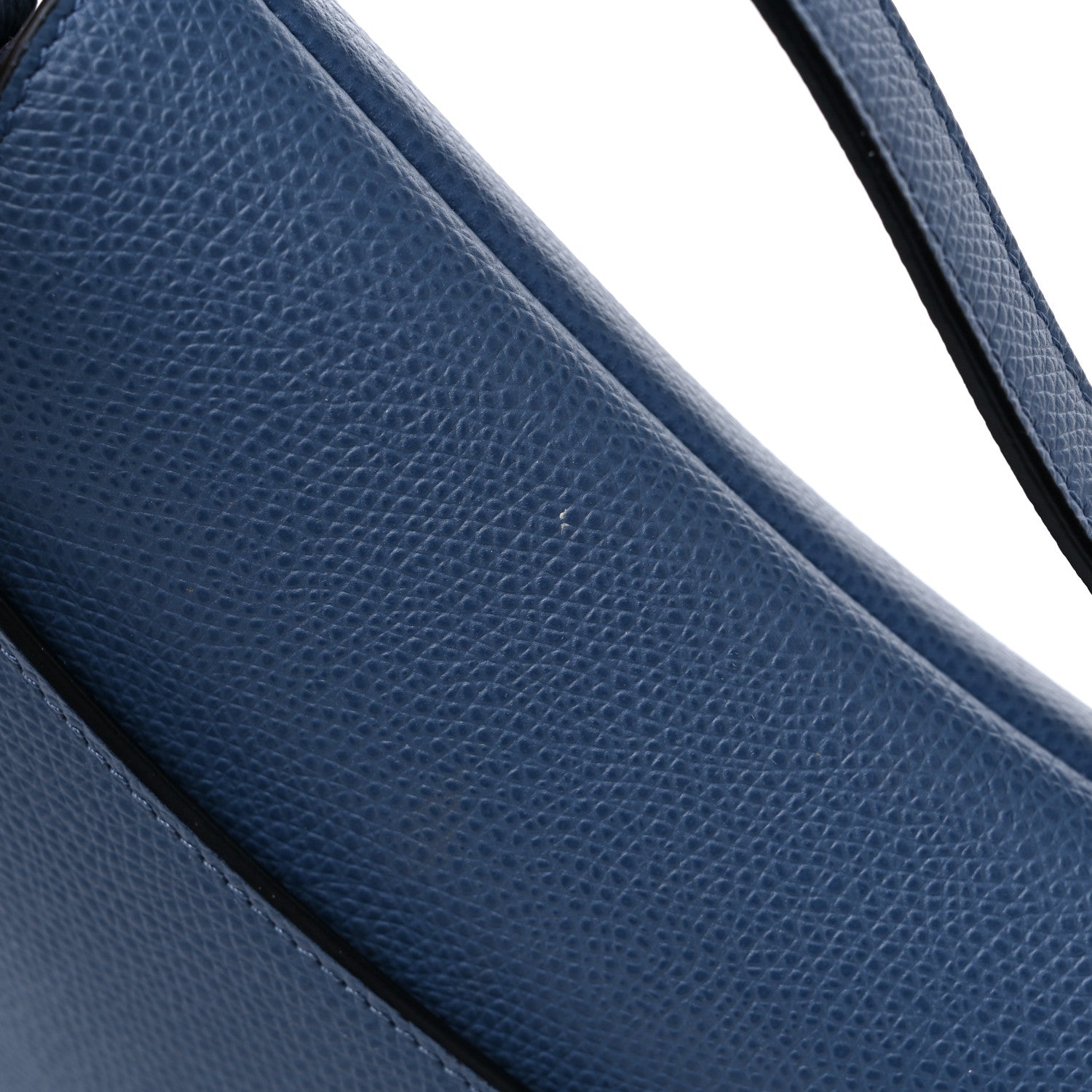 Christian Dior Grained Calfskin Mini Saddle Bag Denim Blue 13 of 14