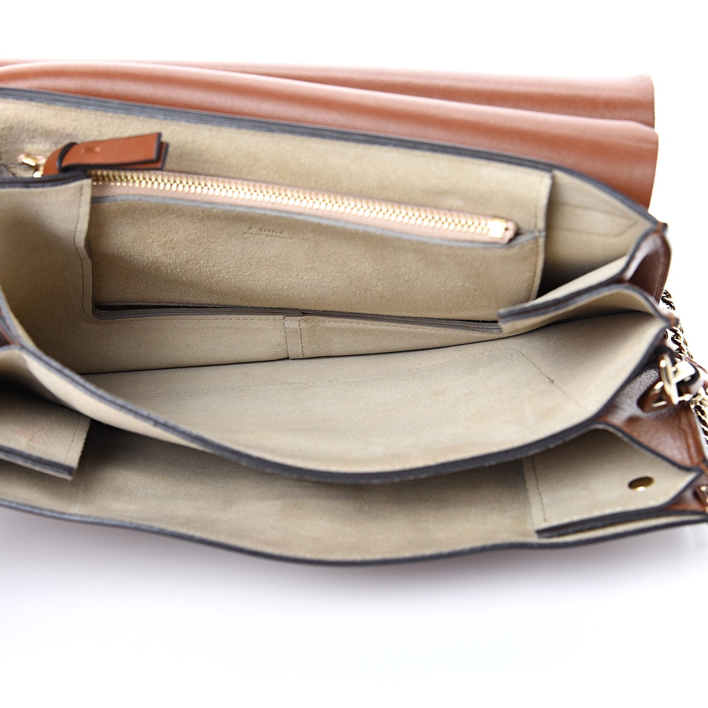 Suede Calfskin Medium Faye Shoulder Bag Tobacco
