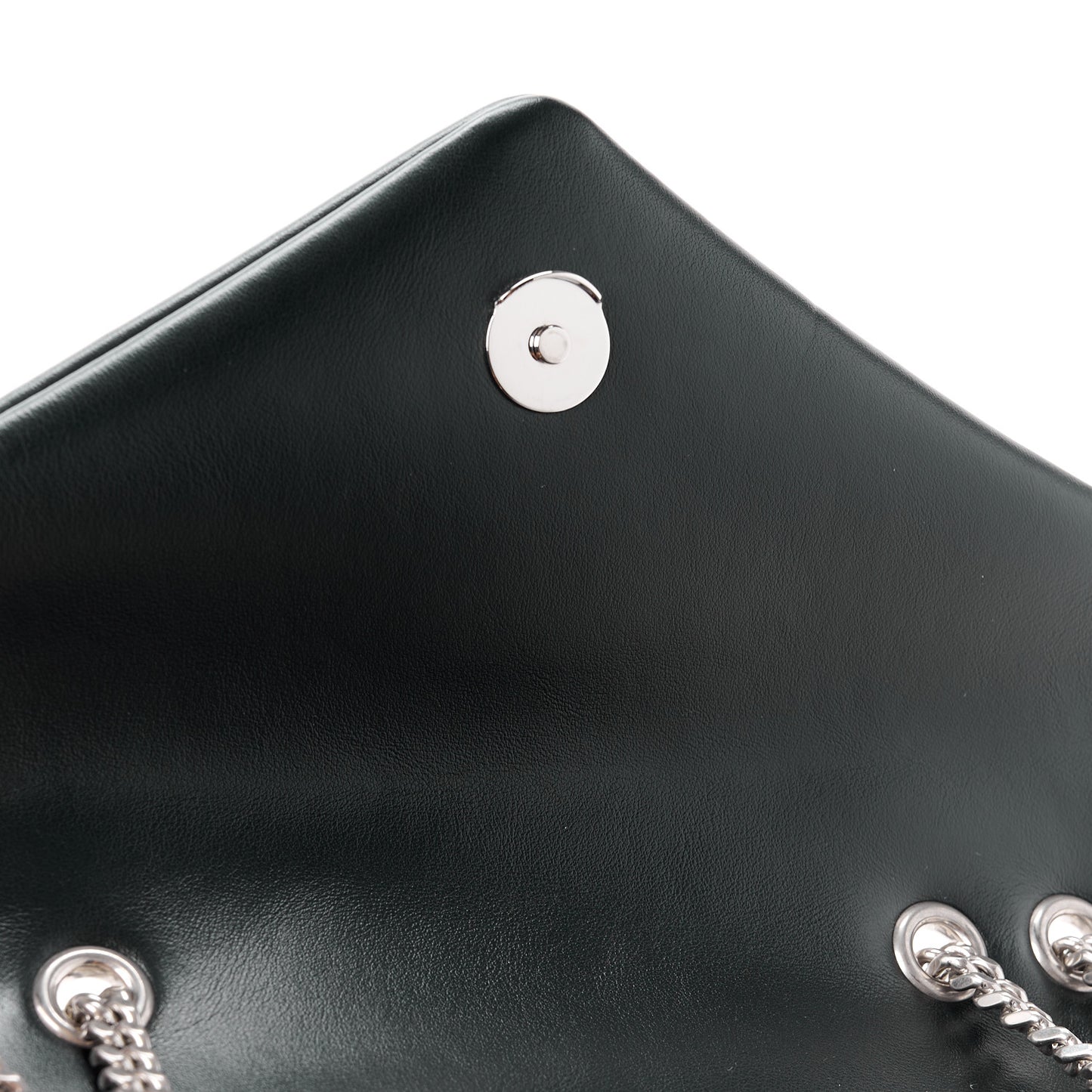 Calfskin Y Quilted Monogram Small Loulou Chain Satchel Black