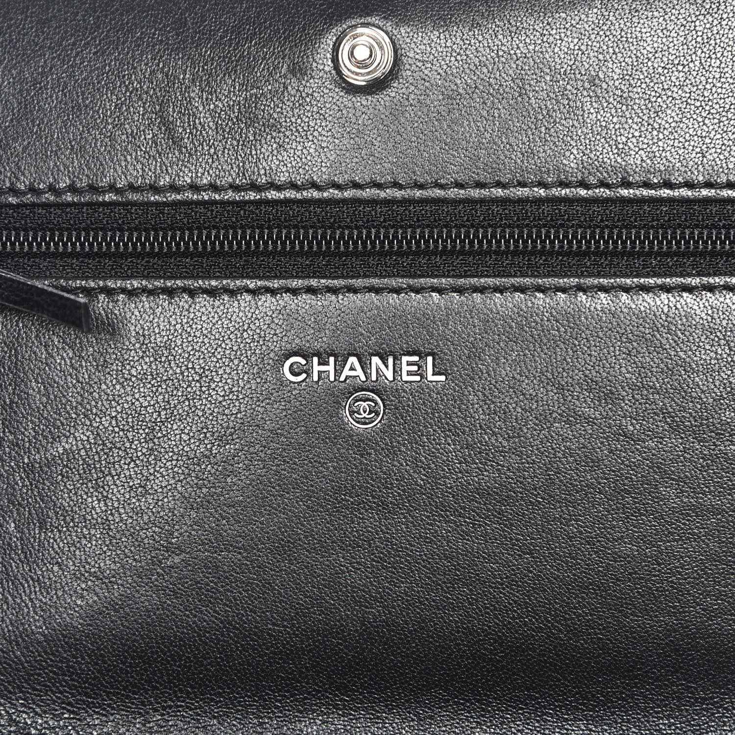 Chanel Sheepskin Quilted Mademoiselle Vintage Wallet On Chain WOC Black 6 of 9