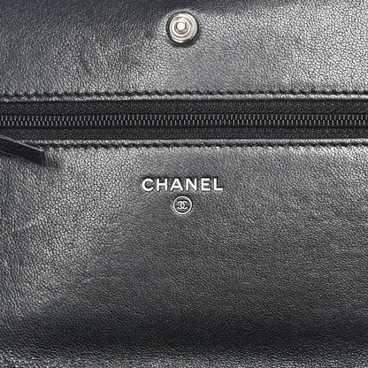Chanel Sheepskin Quilted Mademoiselle Vintage Wallet On Chain WOC Black 6 of 9