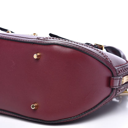 Burberry Calfskin Small Orchard Bowling Bag Burgundy Red 9 of 15