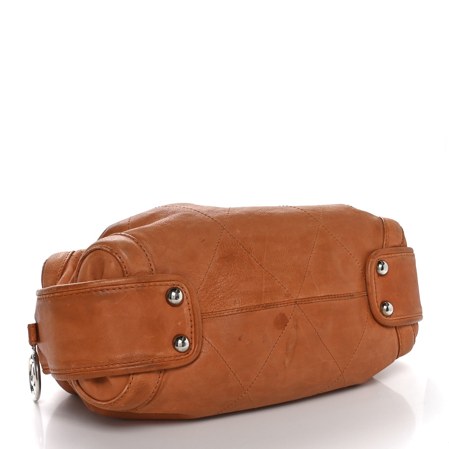 Calfskin Stitched Bowler Light Brown