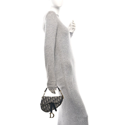 Christian Dior Oblique Mini Saddle Bag Blue 2 of 12
