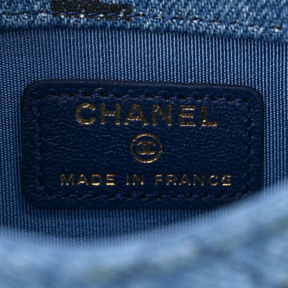 Chanel Denim Quilted Denim Mood Clutch With Chain Blue Multicolor 6 of 11