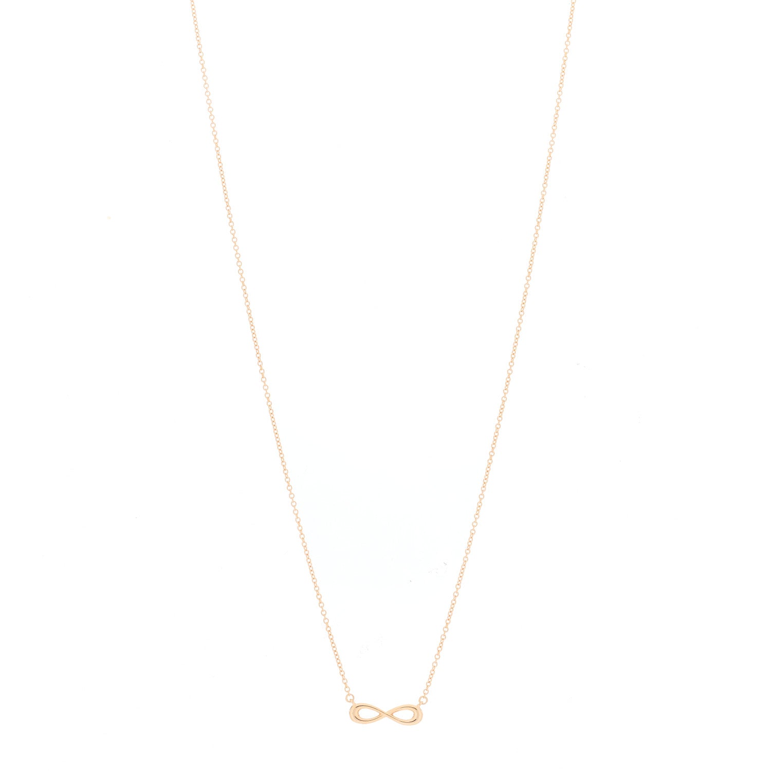 Tiffany 18K Rose Gold Infinity Pendant Necklace 1 of 4
