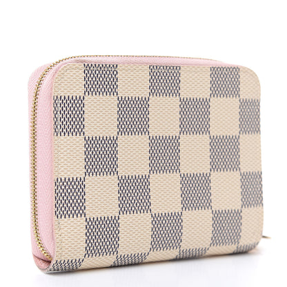 Louis Vuitton Damier Azur Zippy Coin Purse Rose Ballerine 3 of 9