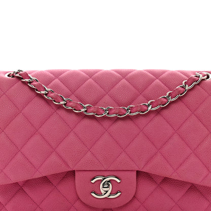Chanel Iridescent Caviar Quilted Jumbo Double Flap Pink 5 of 13