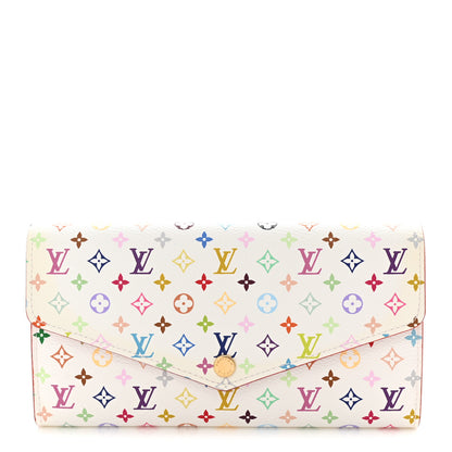 Louis Vuitton Monogram Multicolor Sarah Wallet NM White Litchi 1 of 7