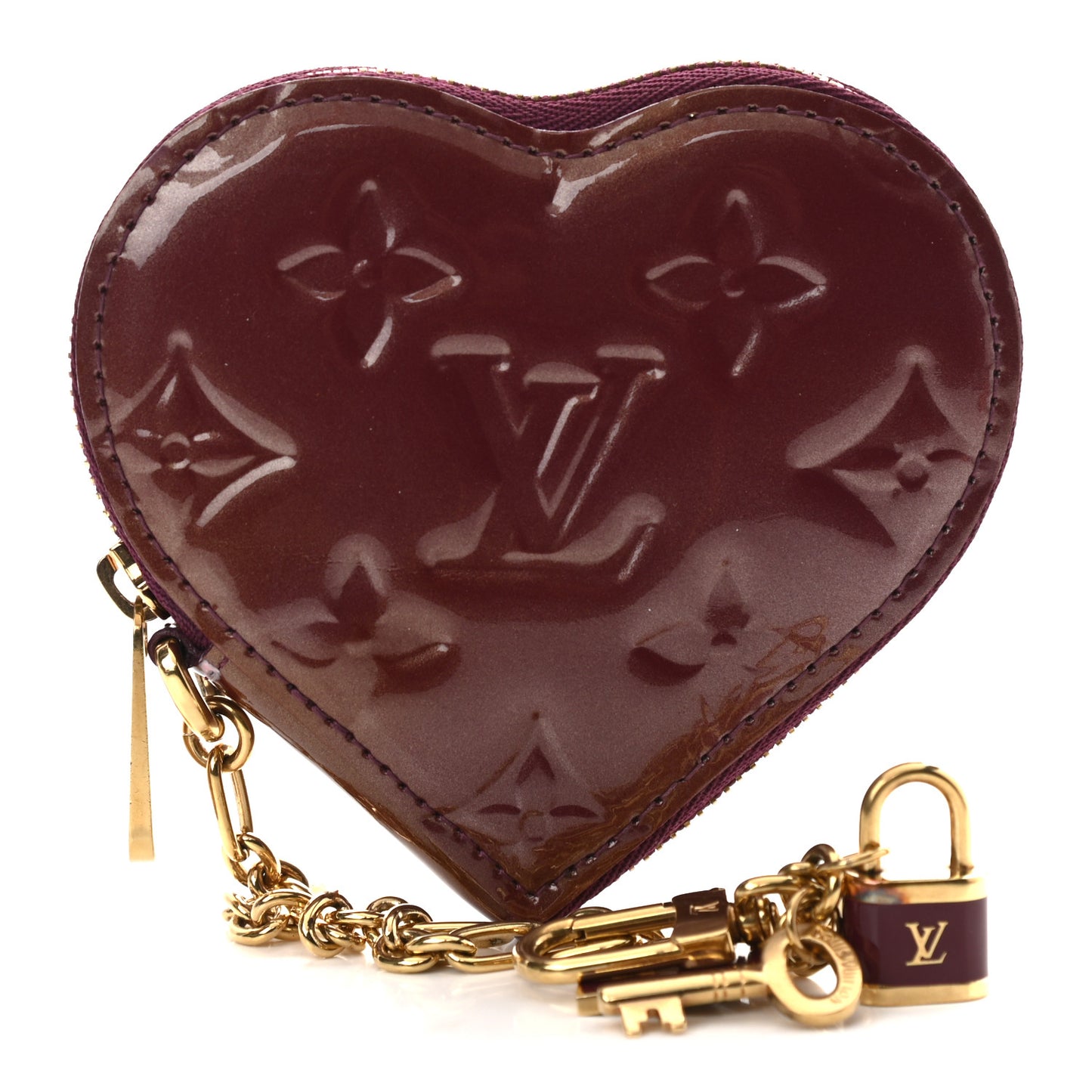 Vernis Heart Coin Purse Violet