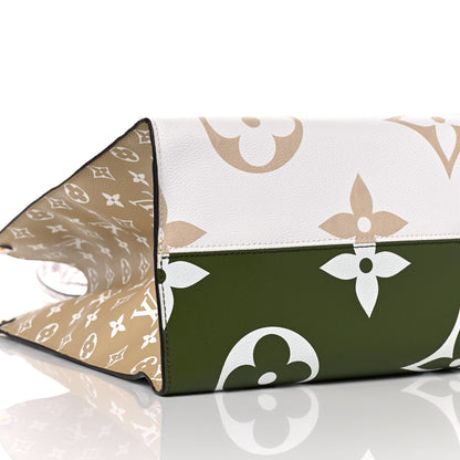 Louis Vuitton Monogram Giant Onthego GM Kaki Beige 8 of 10