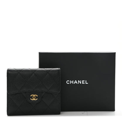 Chanel Caviar Quilted Compact Flap Wallet Black 9 of 9