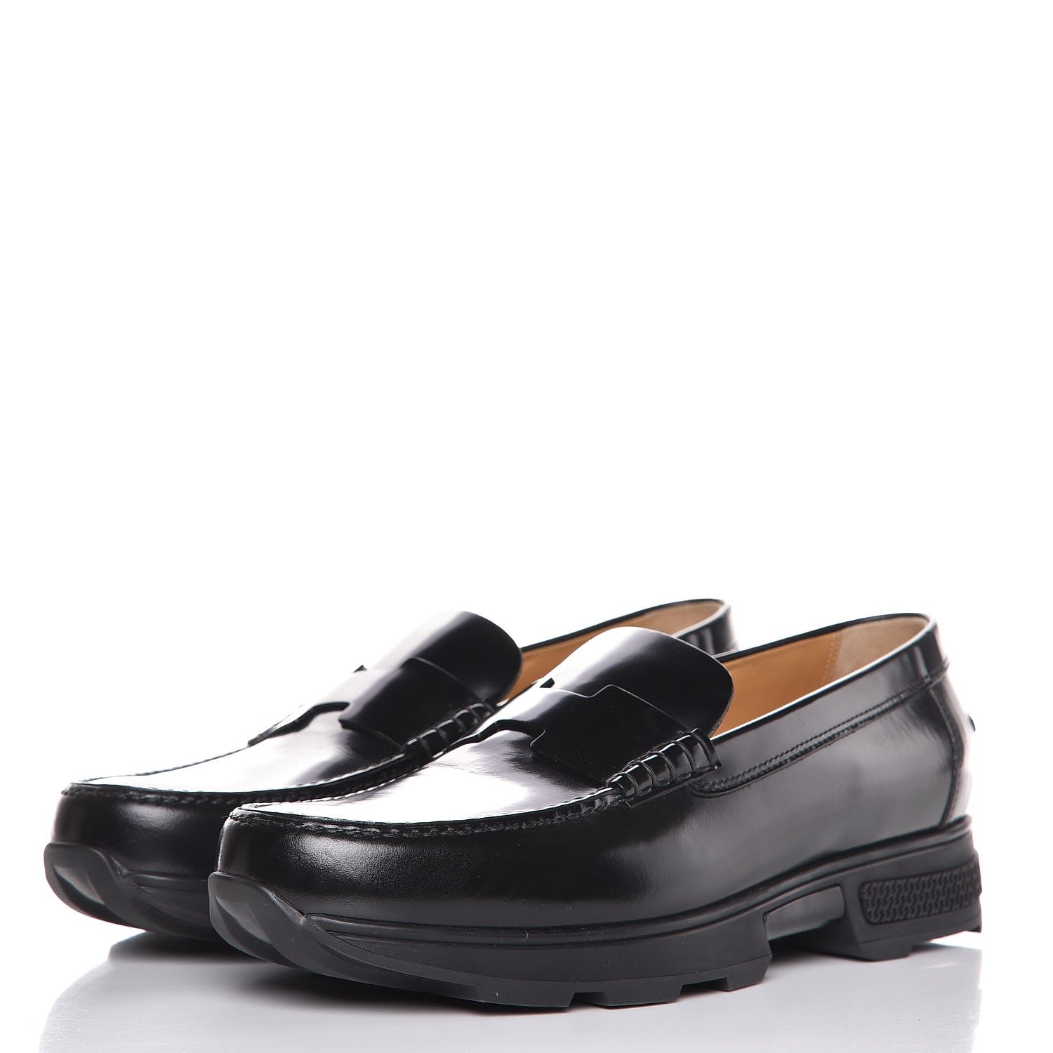 Hermes Tuscan Calfskin Opus Moccasin Loafers 43.5 Black 3 of 8