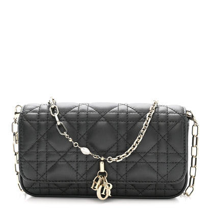 Christian Dior Lambskin Cannage Dior Talk Phone Pouch Black 1 of 10