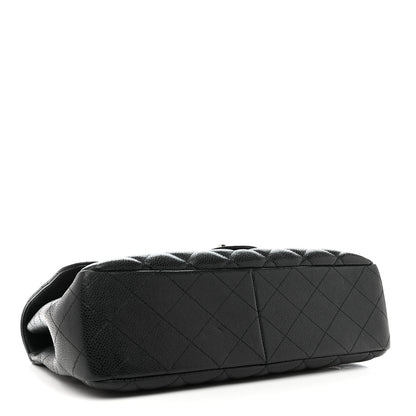 Chanel Caviar Quilted Jumbo Single Flap Black 4 of 12