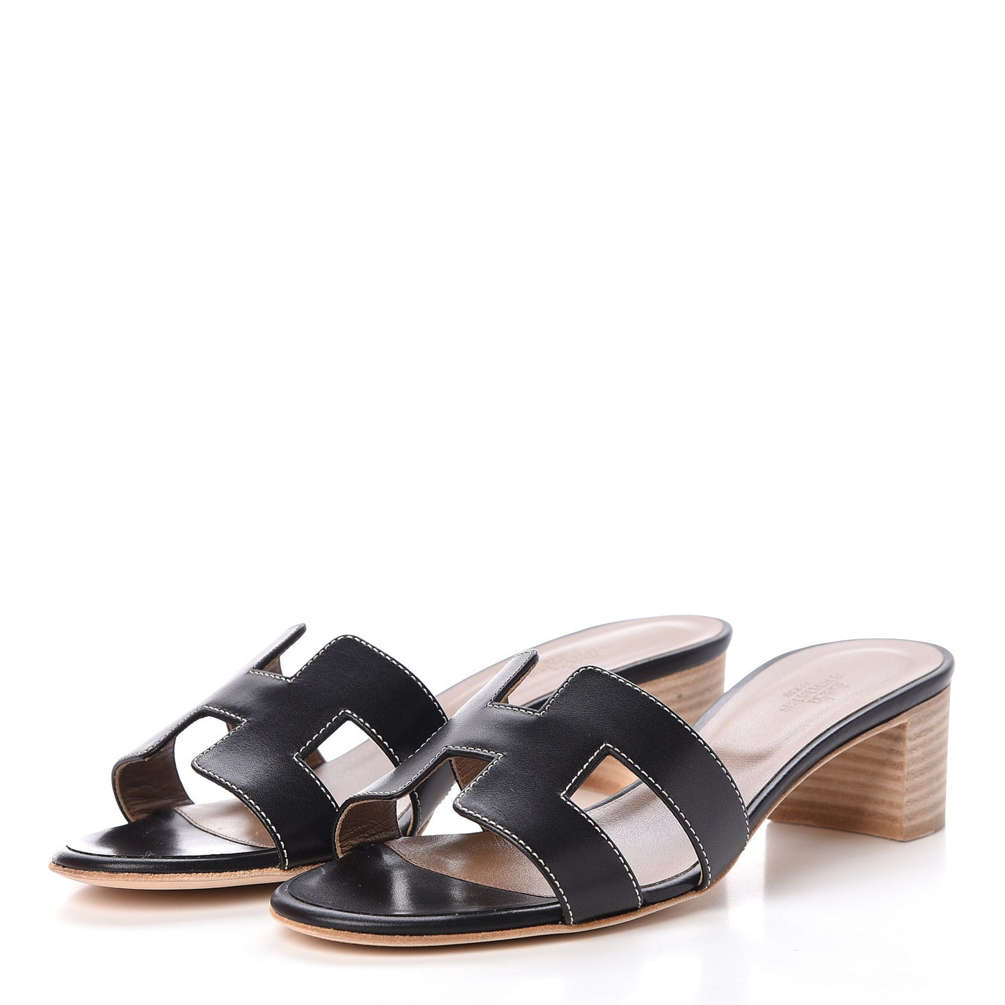 Calfskin Oasis Sandals 36.5 Black
