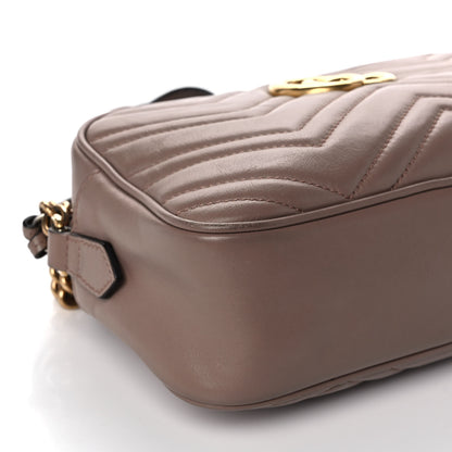 Gucci Calfskin Matelasse Small GG Marmont Chain Shoulder Bag Porcelain Rose 9 of 12