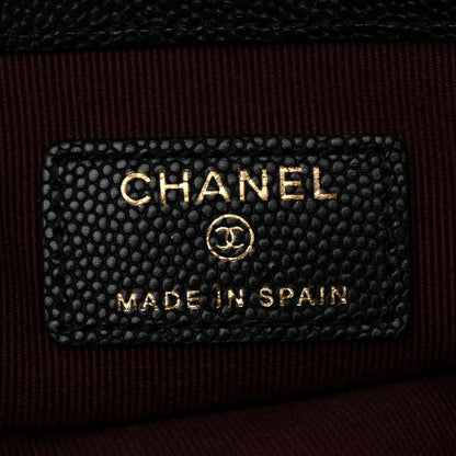 Chanel Caviar Quilted Medium Cosmetic Case Black 6 of 7