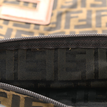Fendi Zucca Vitello Patchwork Shoulder Flap Bag Tobacco Sabbia 11 of 12