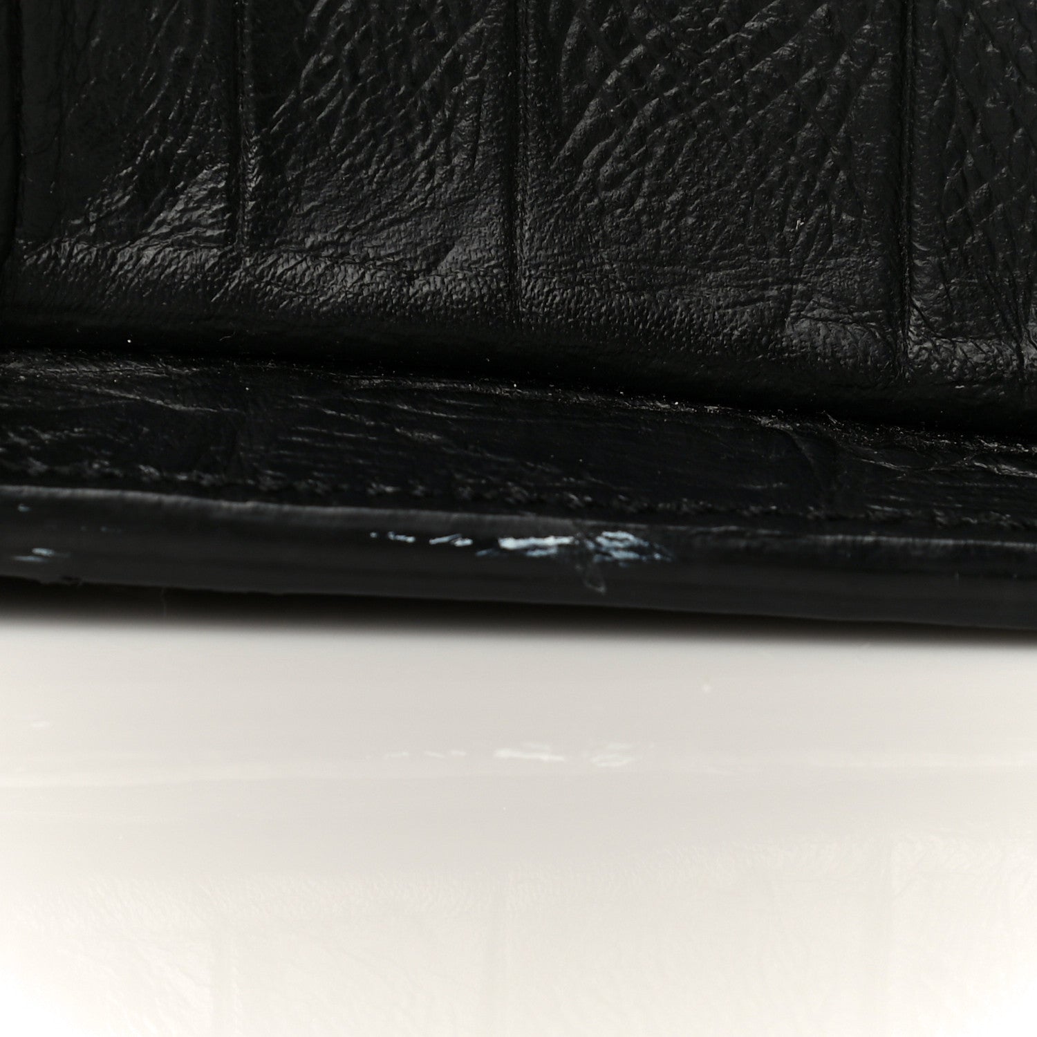 Saint Laurent Calfskin Crocodile Embossed Large Sac De Jour Carryall Black 17 of 25