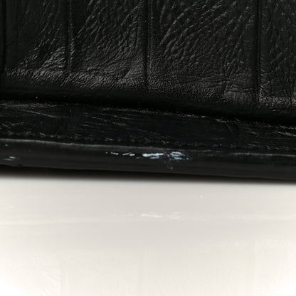 Saint Laurent Calfskin Crocodile Embossed Large Sac De Jour Carryall Black 17 of 25