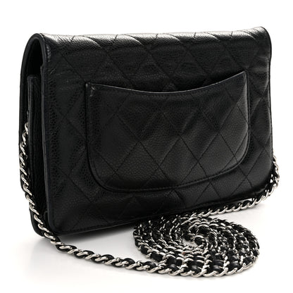 Chanel Caviar Quilted Wallet on Chain WOC Black 3 of 11