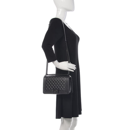 Chanel Caviar Quilted Medium Boy Flap So Black 2 of 9
