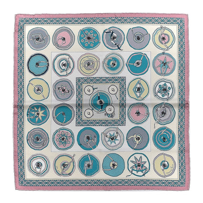 Hermes Silk Belles du Mexique Pocket Square Vieux Rose 1 of 6