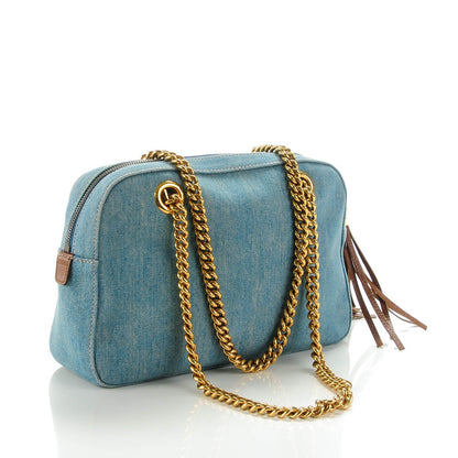 Gucci Denim Small Soho Bowler Blue 3 of 7