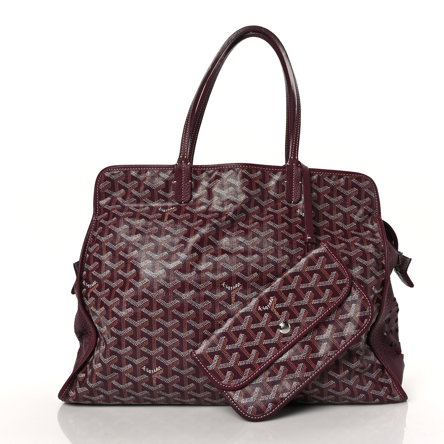 Goyardine Sac Hardy Pet Carrier PM Burgundy
