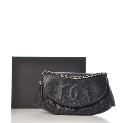 Chanel Caviar Half Moon Wallet On Chain WOC Black 10 of 10