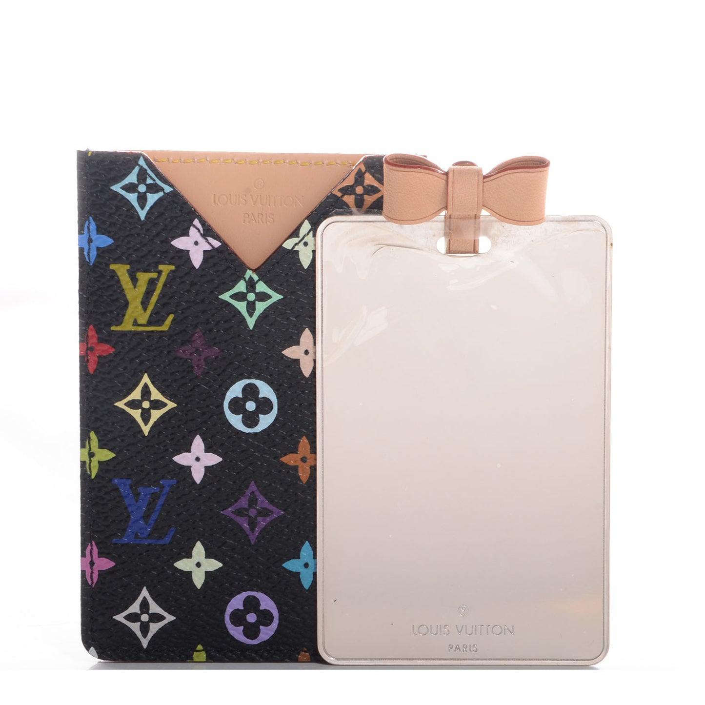 Monogram Multicolor Mirror and Case Pouch Black