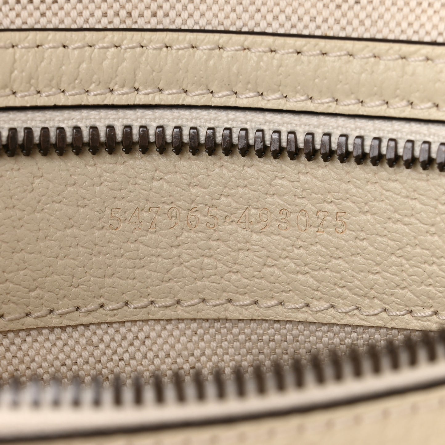 GG Supreme Monogram Textured Calfskin Web Small Ophidia Day Backpack Beige Ebony Mystic White