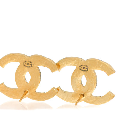 Chanel Resin Along The Nile CC Earrings Gold Black 4 of 4