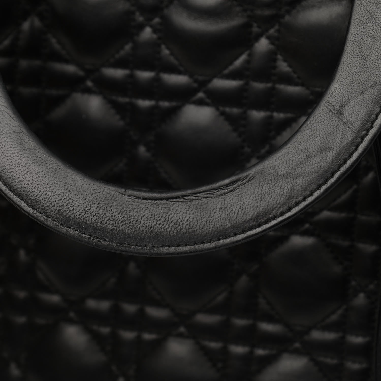 Christian Dior Lambskin Cannage Large Lady Dior Black 13 of 17