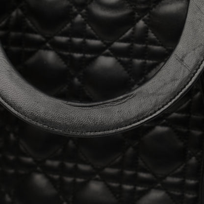 Christian Dior Lambskin Cannage Large Lady Dior Black 13 of 17