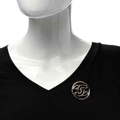 Chanel Metal CC Brooch Light Gold 2 of 5