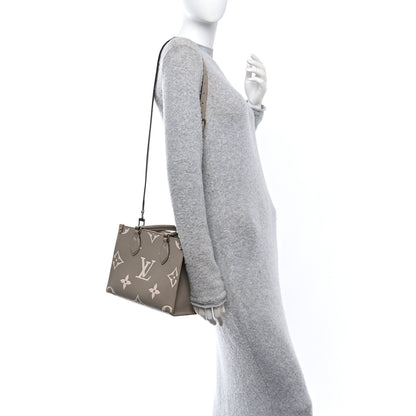 Louis Vuitton Empreinte Monogram Giant Onthego PM Tourterelle Creme 2 of 11