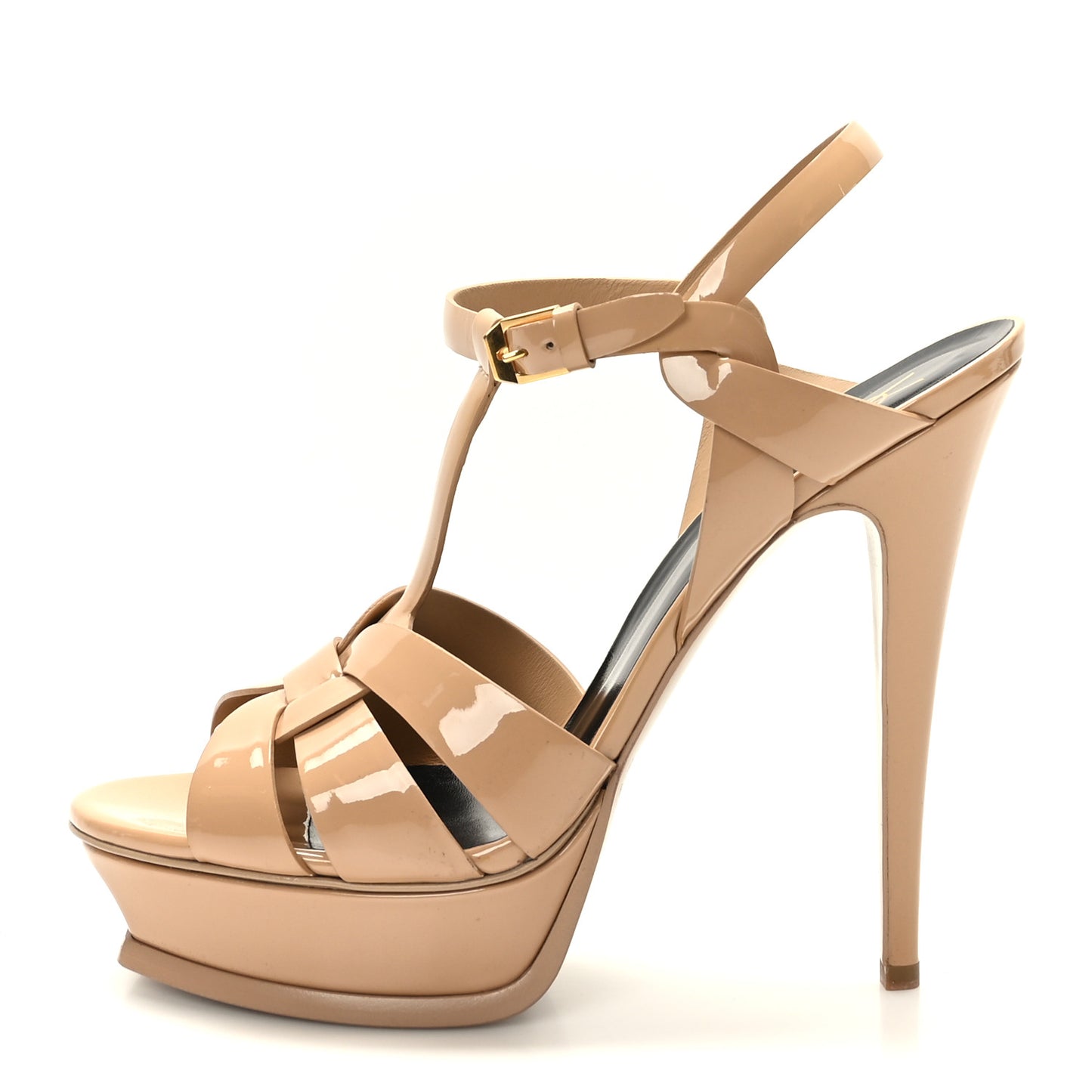 Patent Tribute 105 Platform Sandals 41 Nude Powder