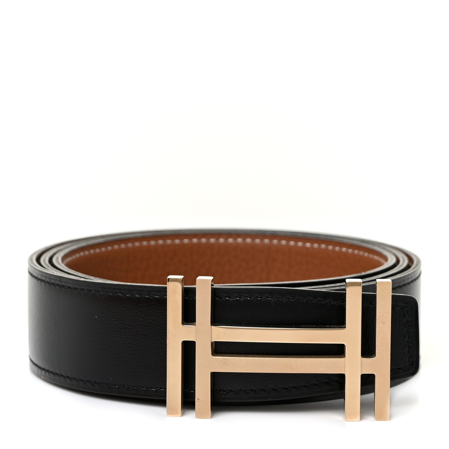 Box Togo 32mm Au Carre H Belt 95 Black Gold