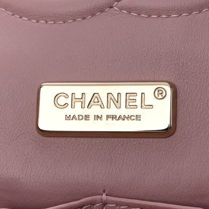 Chanel Metallic Snakeskin Medium Double Flap Pink 6 of 10