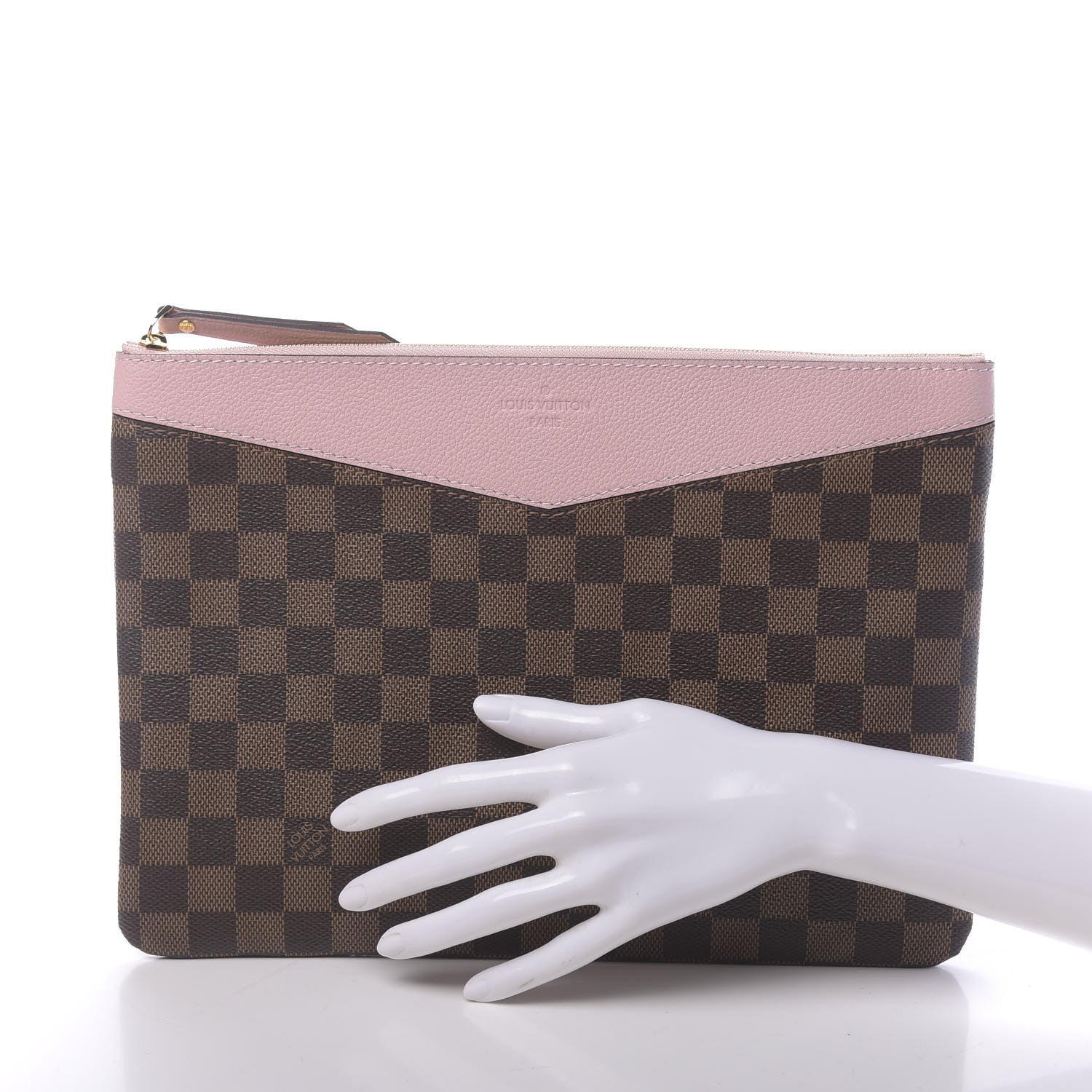 Louis Vuitton Damier Ebene Daily Pouch Rose Poudre 2 of 7