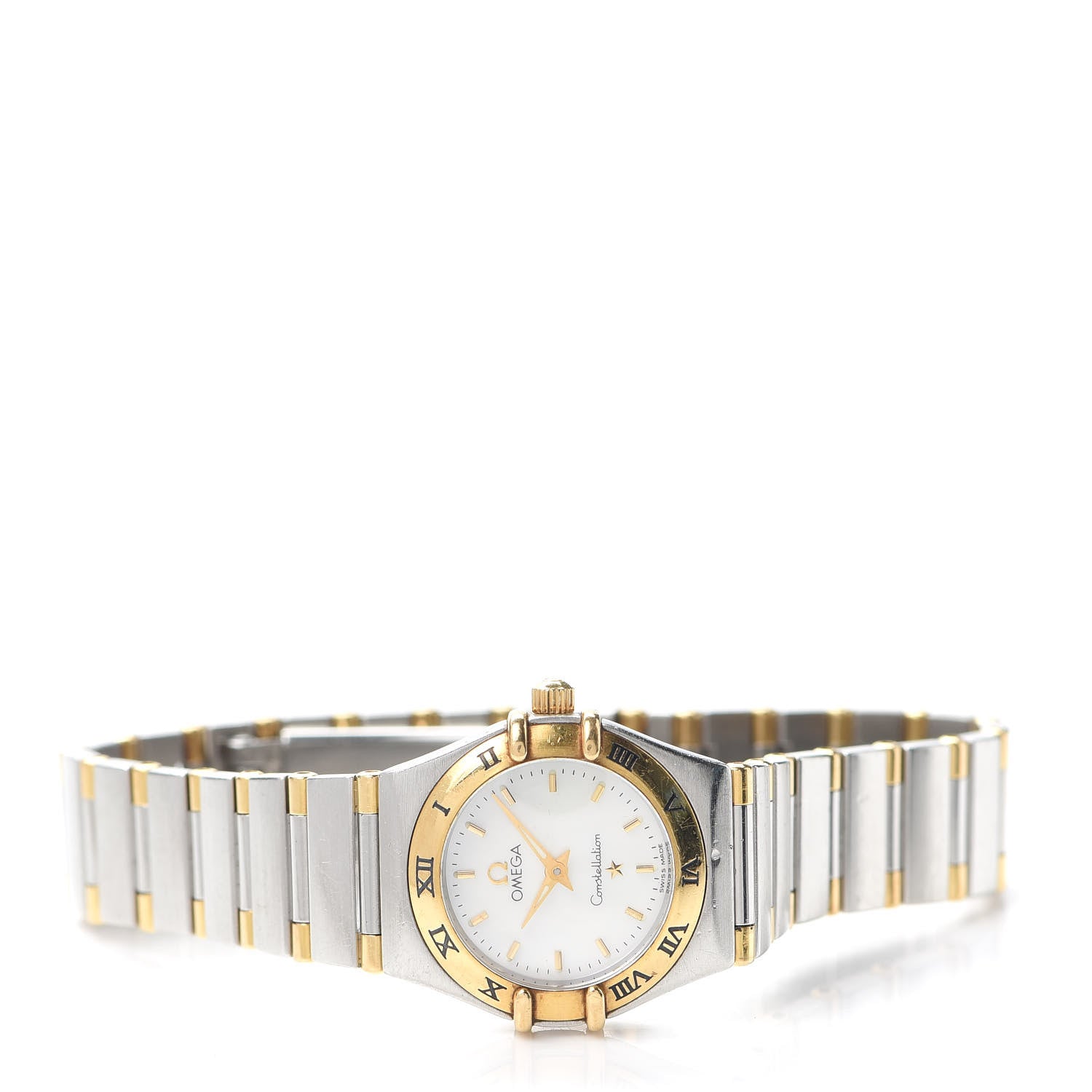 Omega Stainless Steel 18K Yellow Gold 22mm Constellation Quartz Watch White 795.1203 2 of 5