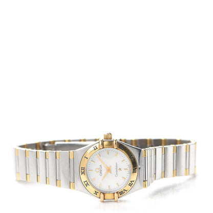Omega Stainless Steel 18K Yellow Gold 22mm Constellation Quartz Watch White 795.1203 2 of 5
