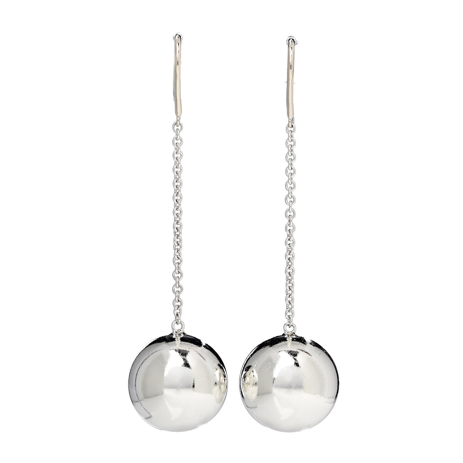 Tiffany Sterling Silver 14mm HardWear Ball Hook Earrings 1 of 4