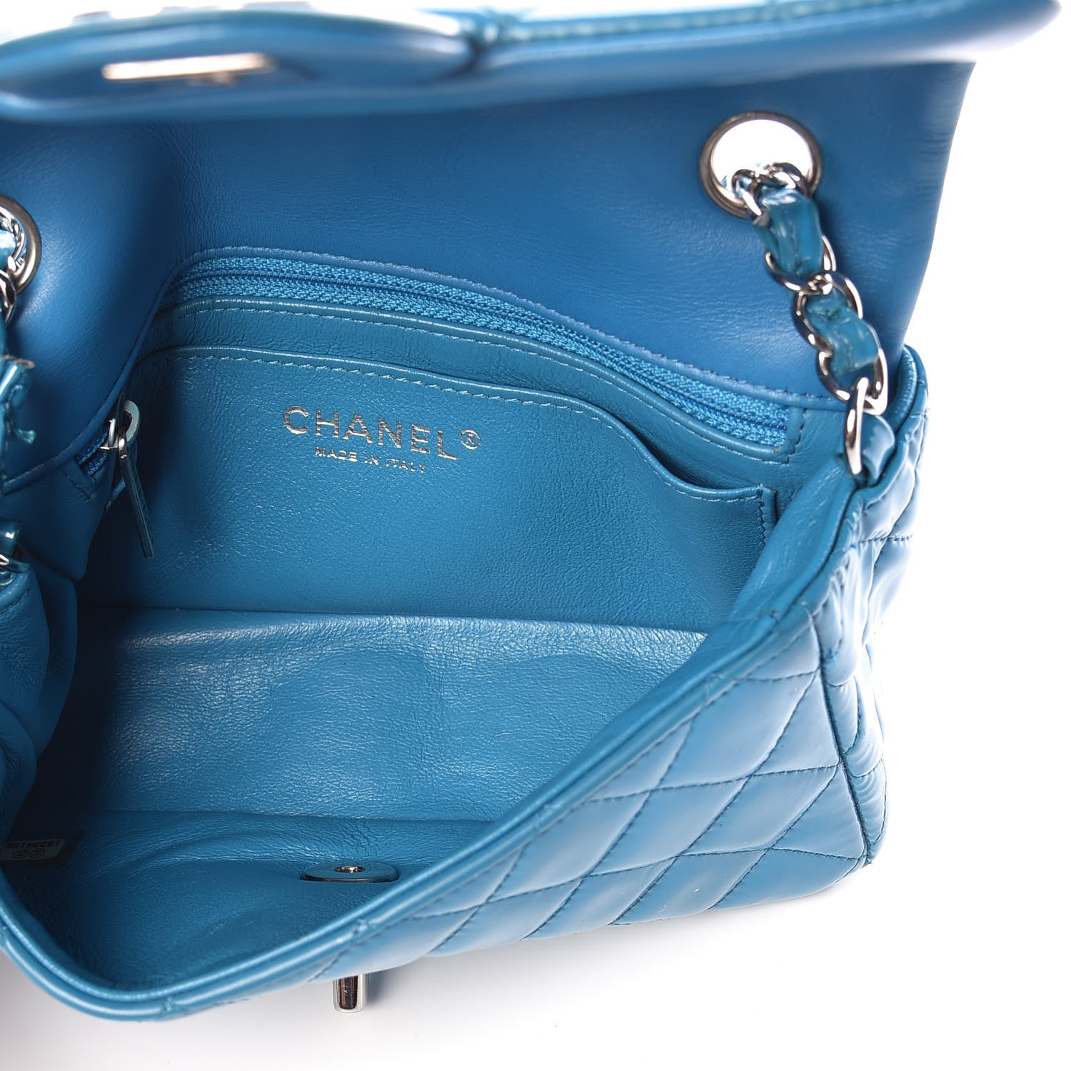Chanel Patent Quilted Mini Rectangular Flap Turquoise 5 of 10